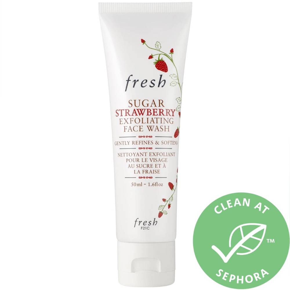 Fresh strawberry exfoliating face cleanser 🍓